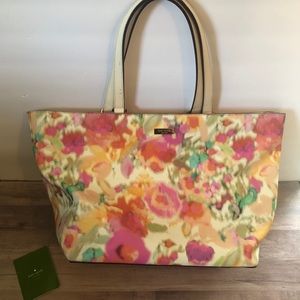 Kate Spade Large floral water color tote